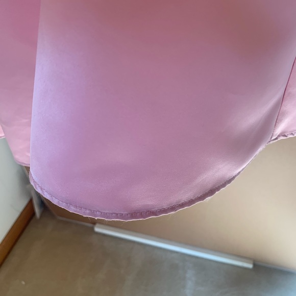 Junior Bridesmaid full length dresses. Light pink polyester fabric worn 1 - Picture 6 of 6